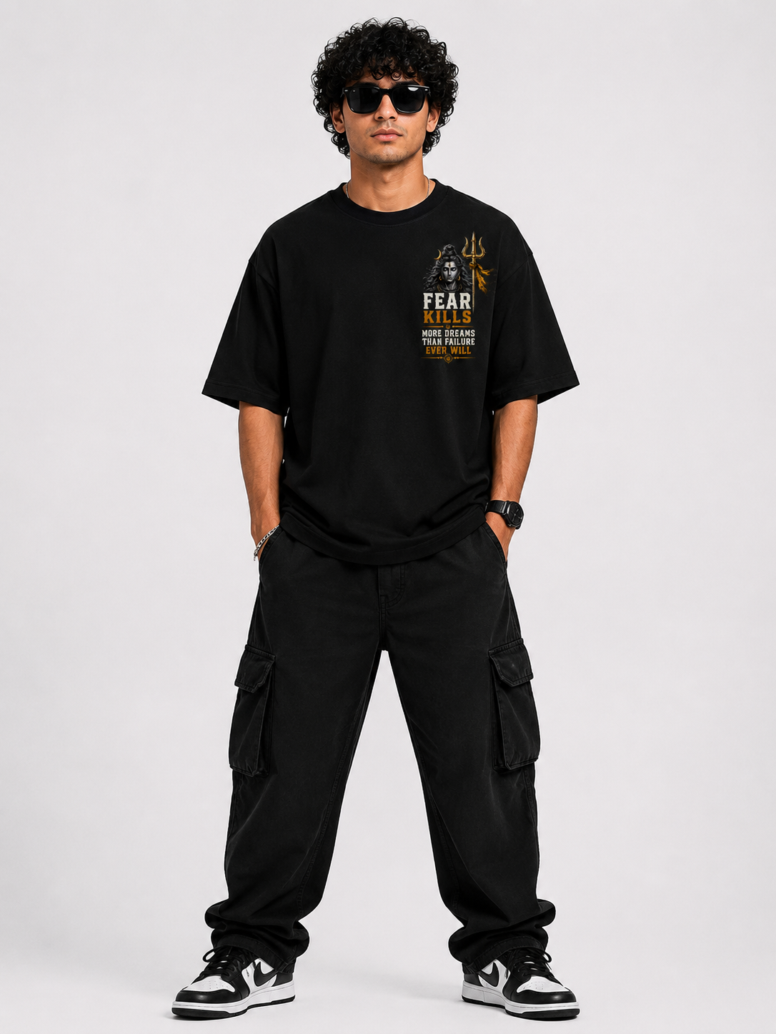 StitchVaults™ Fear Kills More Dreams Than Failure Ever Will Oversized T-Shirt – Mahadev Legacy™