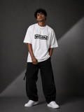 VISION™ Oversized Graphic Streetwear Tee – White Edition