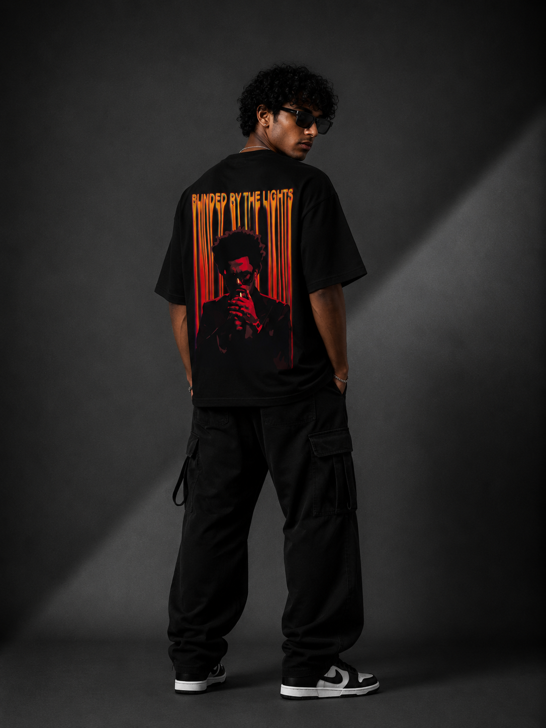 BLINDED BY THE LIGHTS™ Oversized Graphic Streetwear Tee – Black Edition