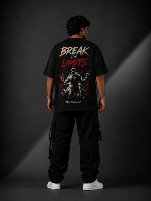 BREAK THE LIMITS™ Oversized Graphic Streetwear Tee – Black Edition