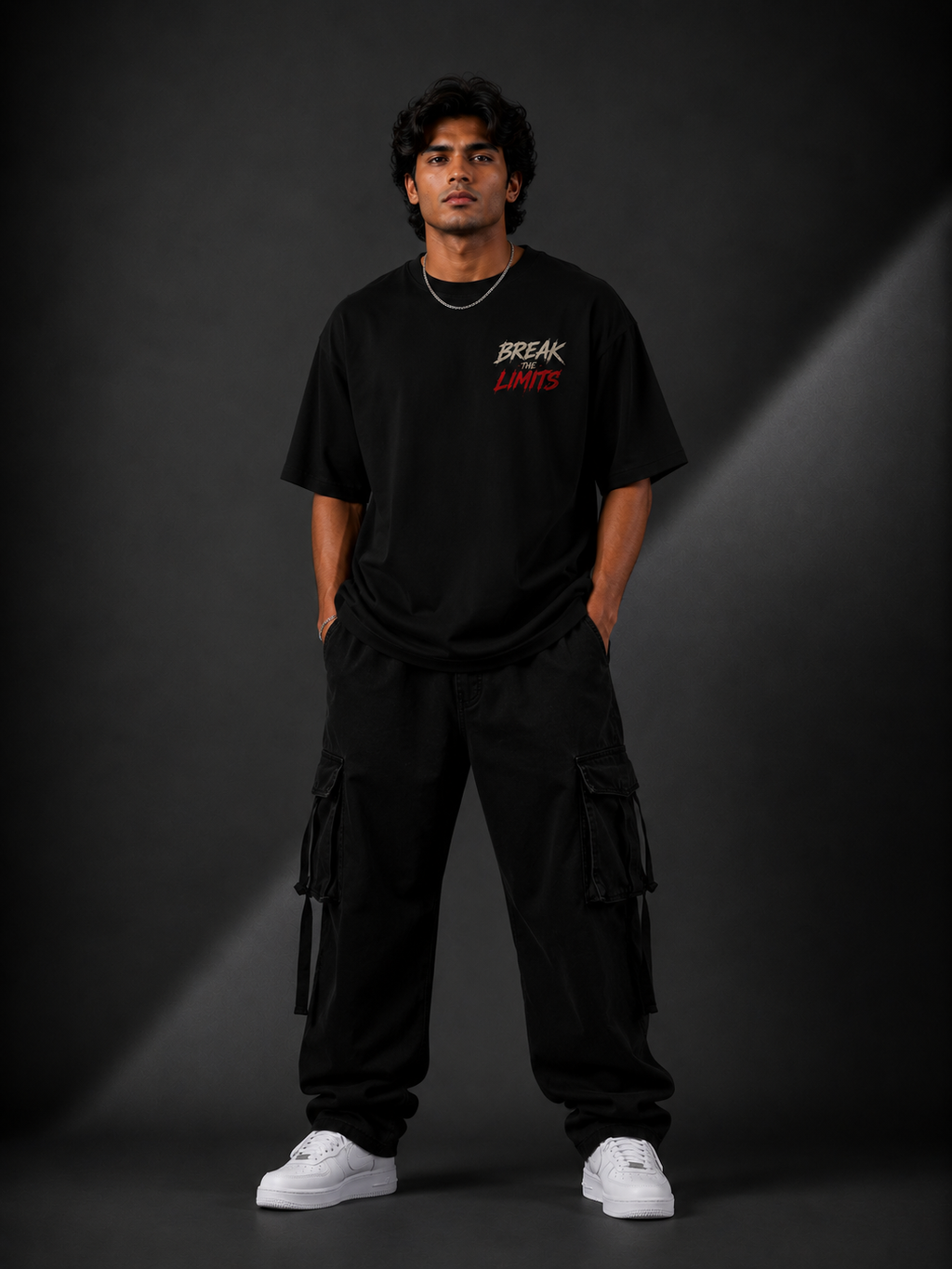BREAK THE LIMITS™ Oversized Graphic Streetwear Tee – Black Edition
