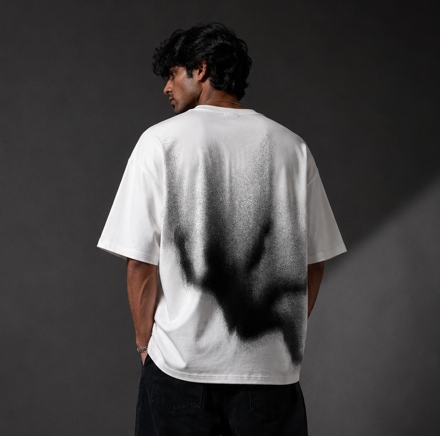 VISION™ Oversized Graphic Streetwear Tee – White Edition