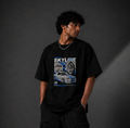 Skyline Drift Oversized Graphic T-Shirt – Black
