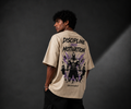 DISCIPLINE OVER MOTIVATION™ Oversized Graphic Streetwear Tee – Sand Edition