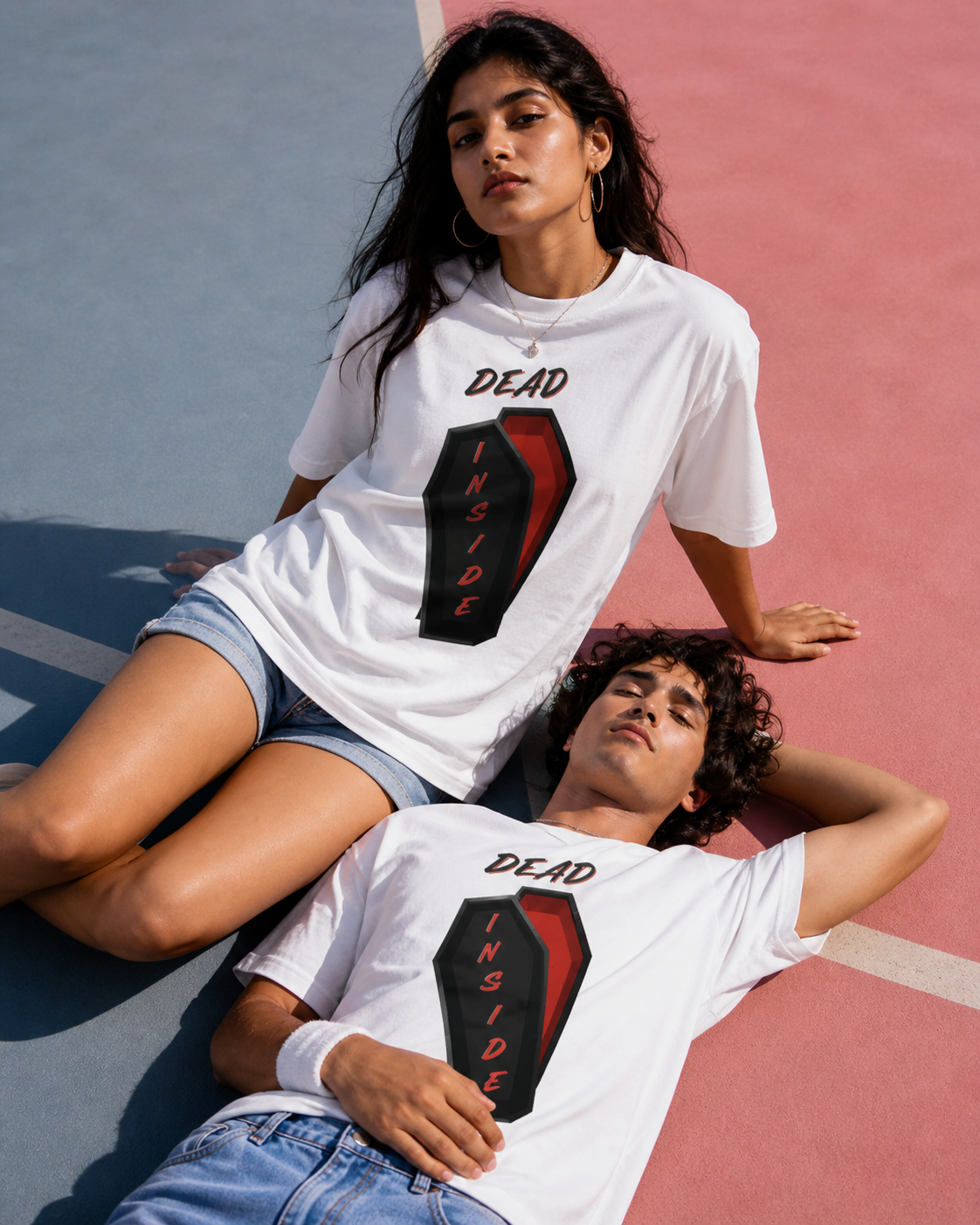 Dead Inside Coffin Graphic Oversized T-Shirt – Premium Streetwear