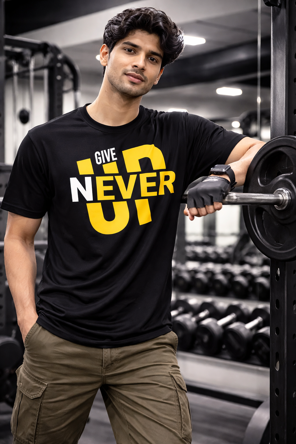 Never Give Up Graphic T-Shirt – Motivational Streetwear Tee