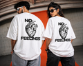 No Feelings Heart Graphic Oversized T-Shirt – Unisex Streetwear