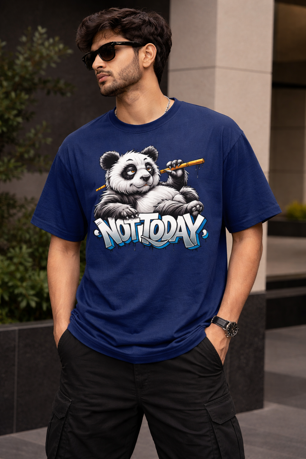 "Not Today" Panda Oversized Tee | Lazy Vibe Streetwear