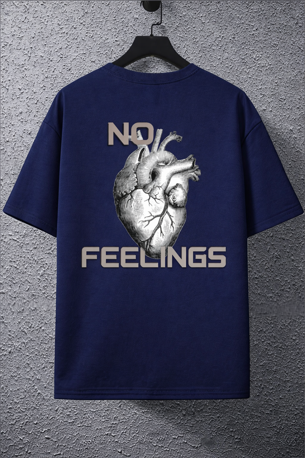No Feelings Heart Graphic Oversized T-Shirt – Unisex Streetwear
