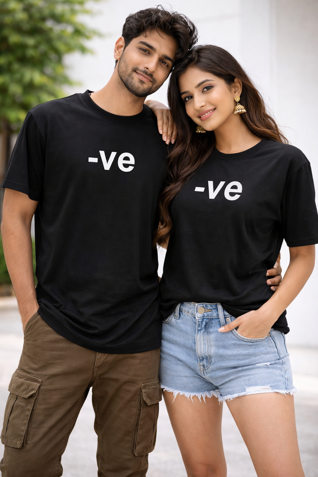 Minimal “-ve” Statement Graphic T-Shirt – Bold Streetwear Tee
