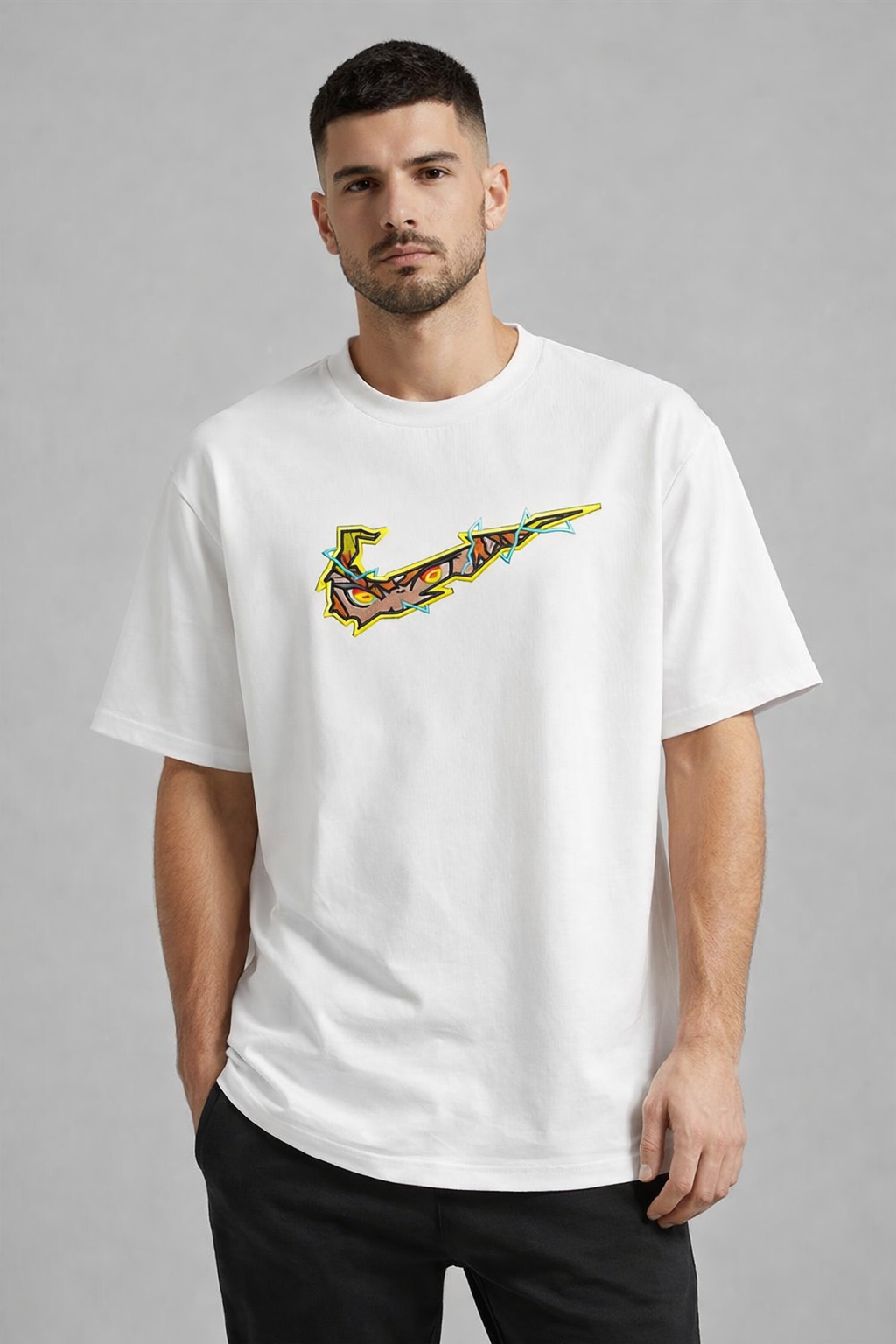 Thunder Strike Anime Oversized T-Shirt