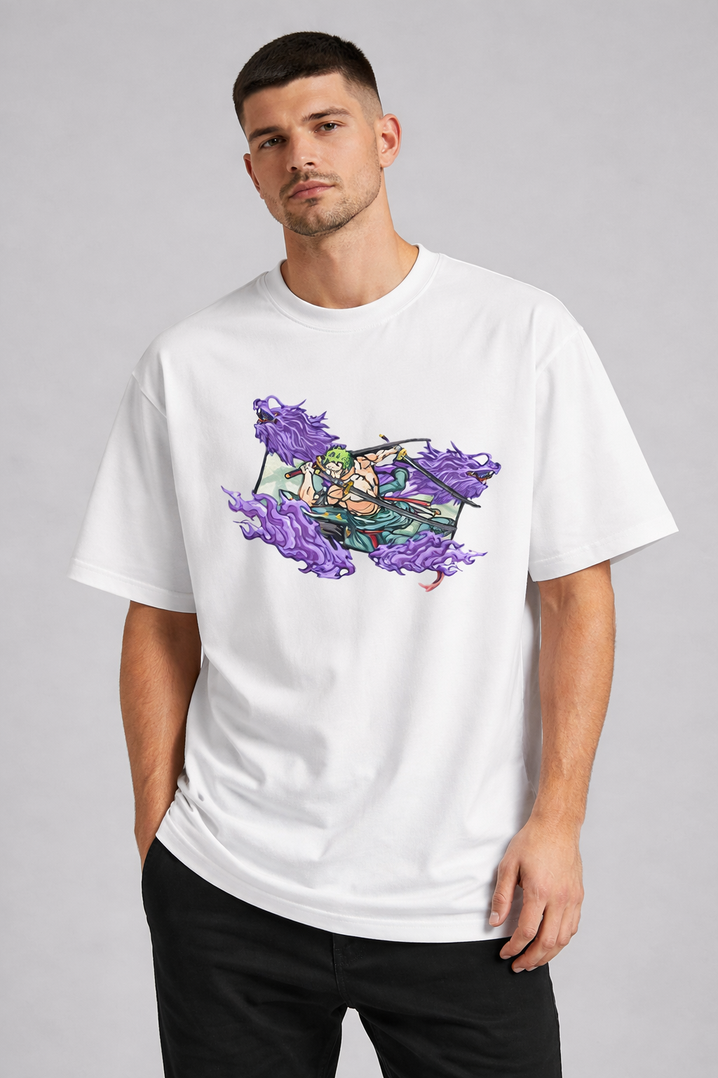 Zoro Anime Graphic Oversized T-Shirt