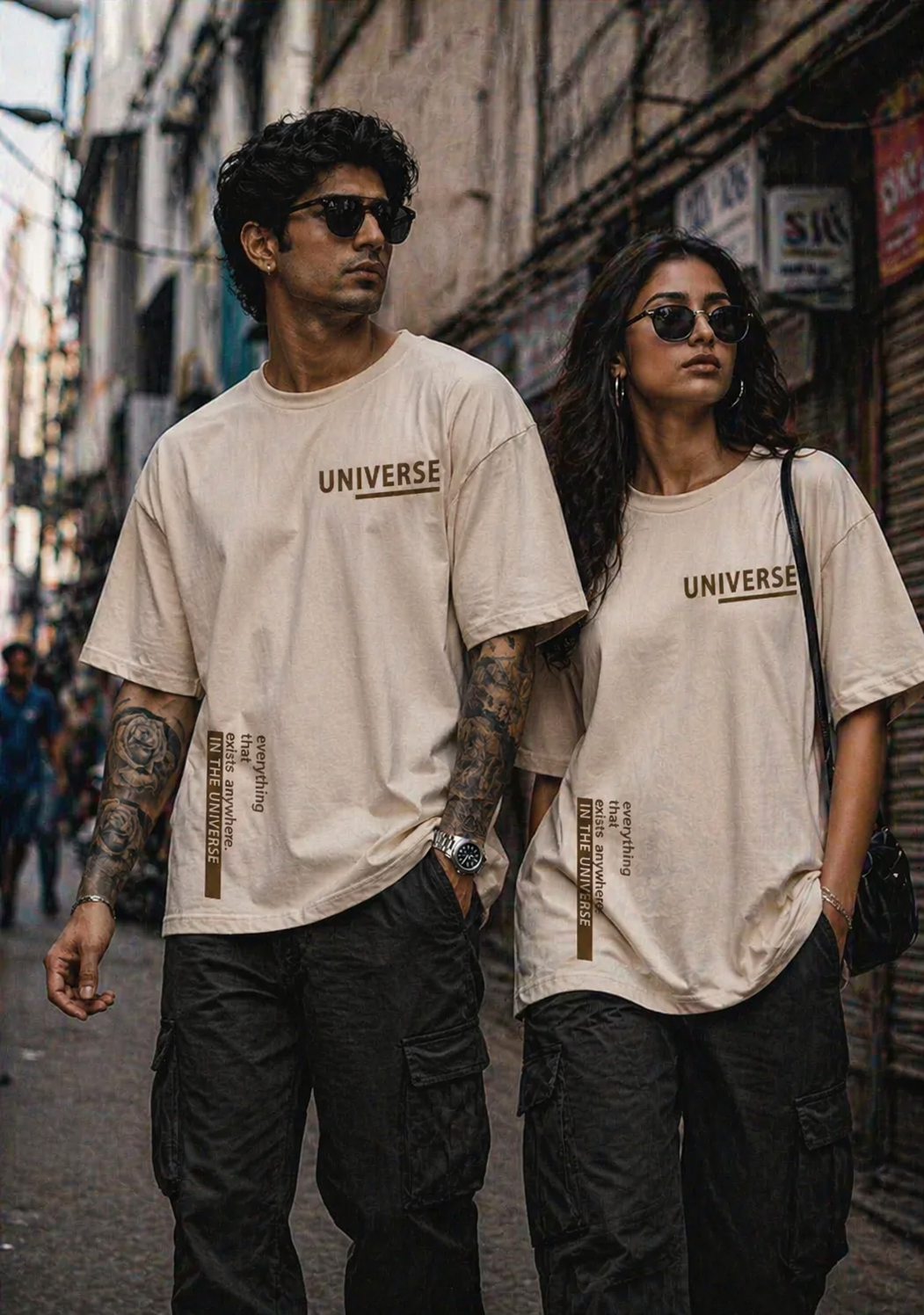 Universe Minimal Graphic T-Shirt – Oversized Streetwear Printed T-Shirt for Modern Style