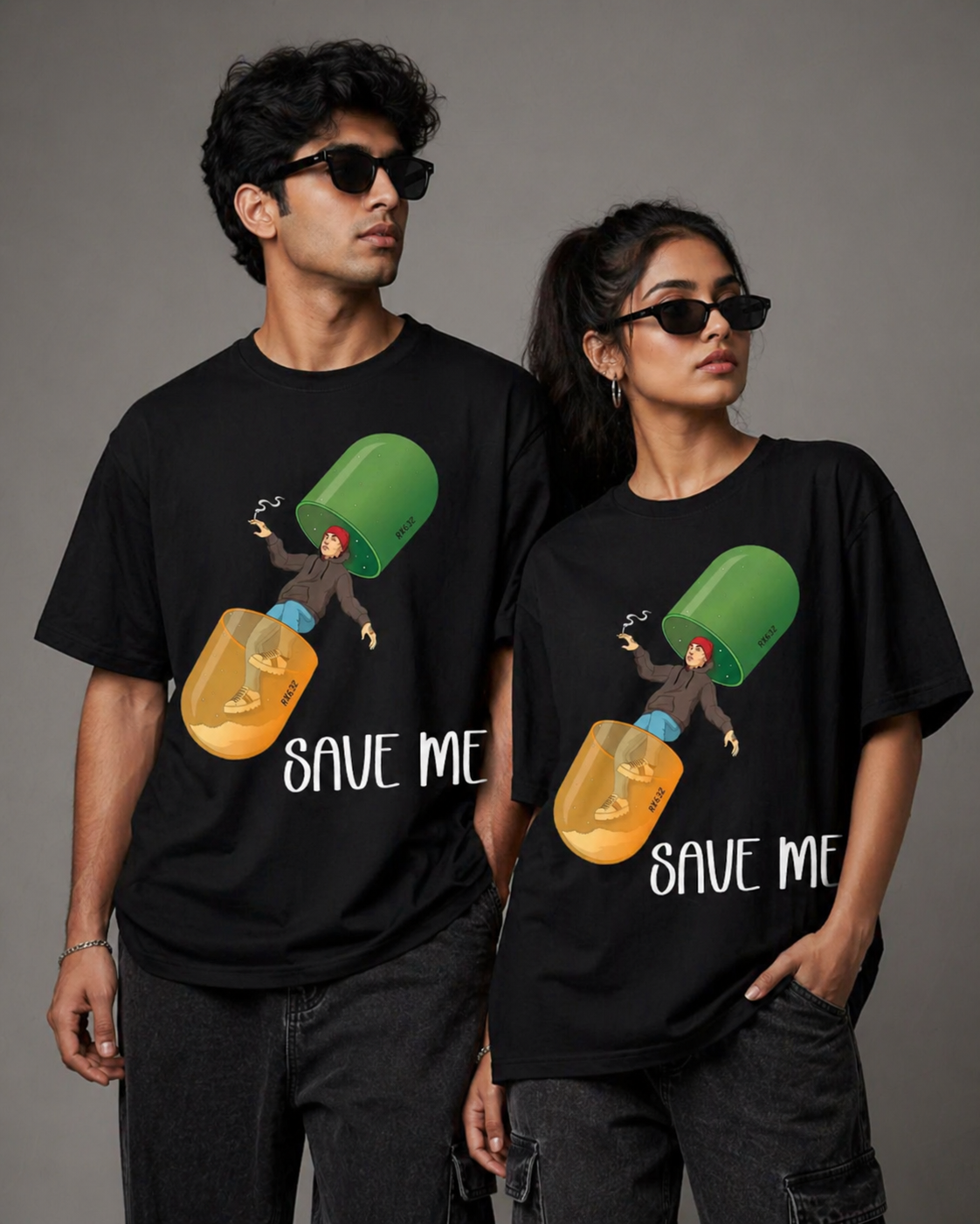 Save Me Capsule Graphic T-Shirt – Dark Humor Streetwear Tee