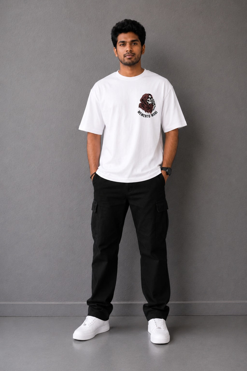Memento Mori 2024 Streetwear Graphic - Grim Reaper Smoking Cigar