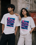Neon Abstract Wave Graphic T-Shirt – Aesthetic Streetwear Tee