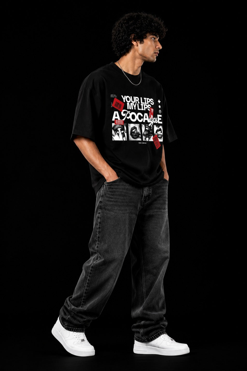 APOCALYPSE VIBES™ Oversized Graphic Streetwear Tee – Black Edition