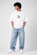 HUMAN BEING™ Oversized Minimal Streetwear Tee – White Edition