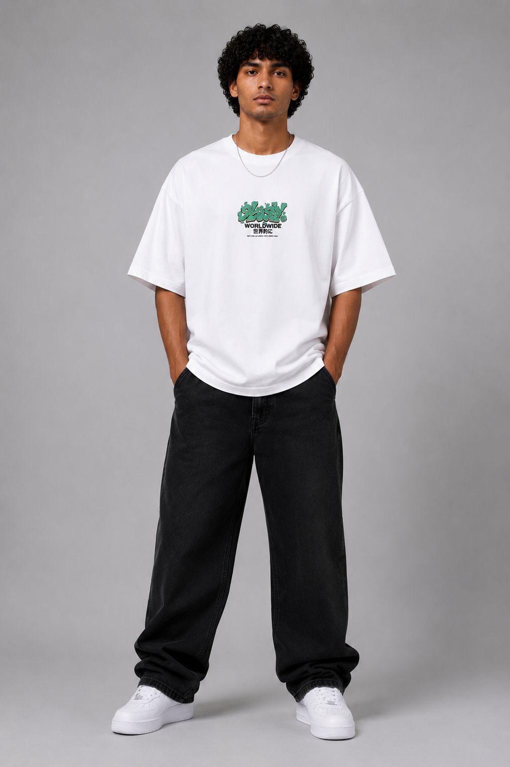StitchVaults® RIDE THE WIND™ Oversized Anime Streetwear T-Shirt – White