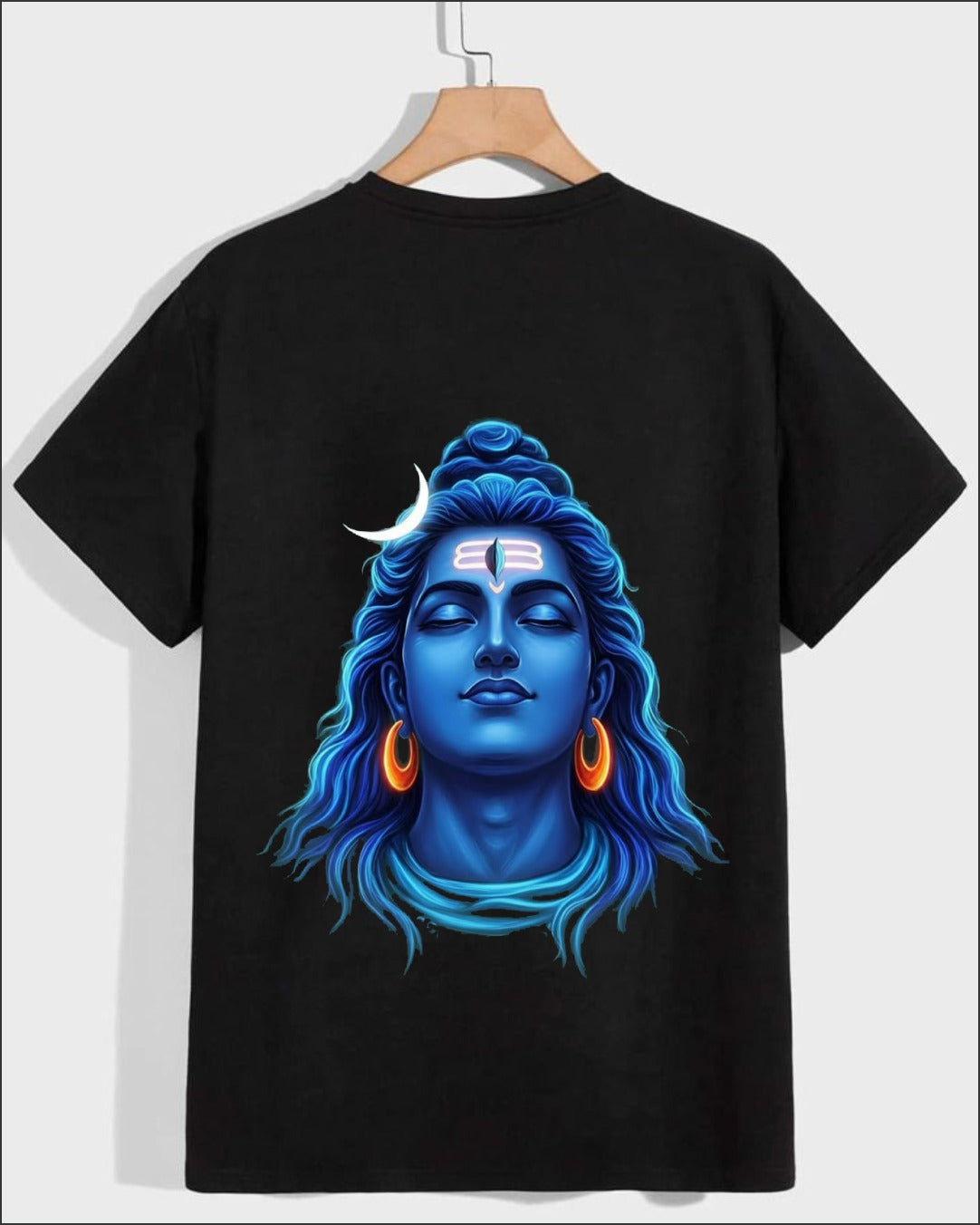Lord Shiva graphic t-shirt for men black spiritual streetwear design