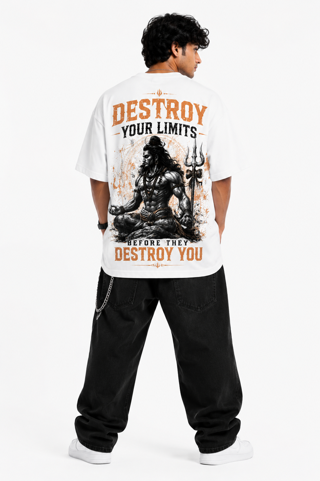 StitchVaults™ Destroy Your Limits Oversized Graphic T-Shirt