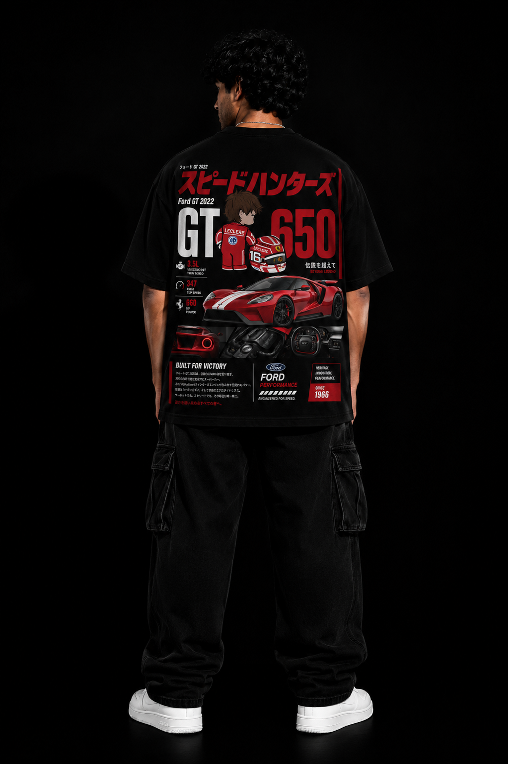 StitchVaults™ GT 650 Racing Oversized Graphic T-Shirt – Built For Victory Edition