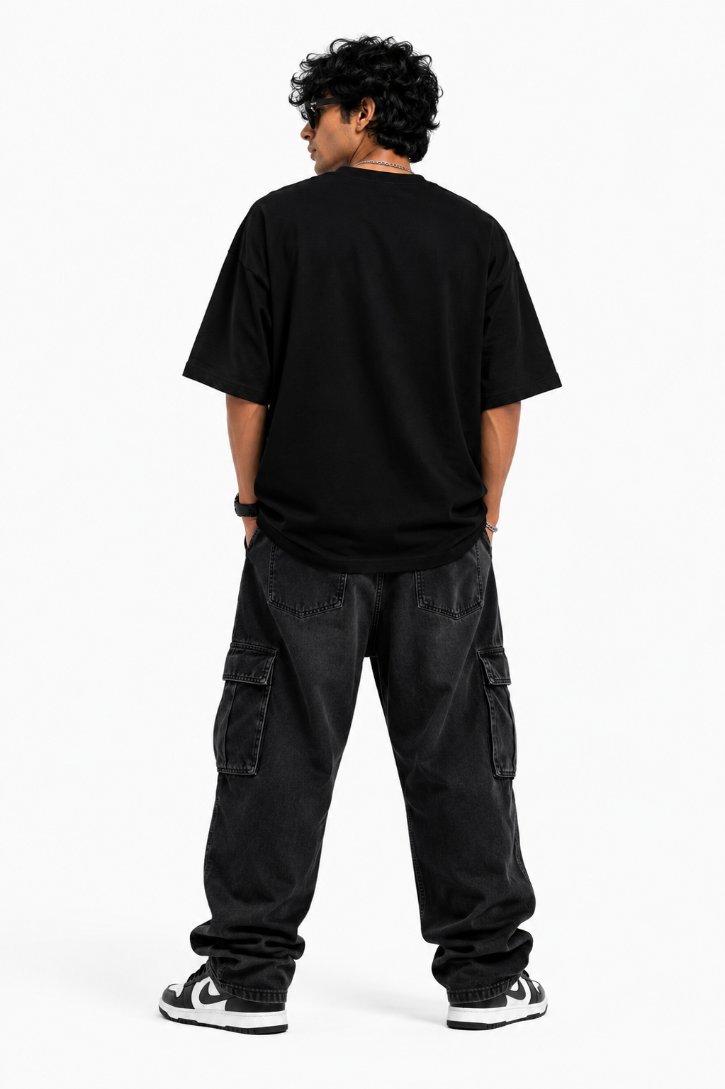 StitchVaults™ Karma Over Outcome Krishna Oversized Graphic T-Shirt