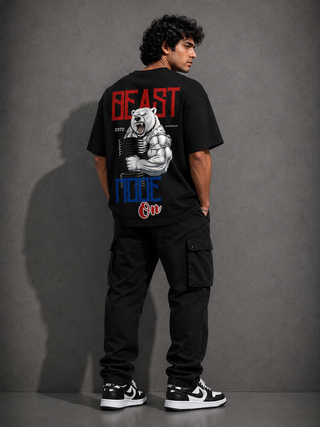 StitchVaults™ Beast Mode Athletics Oversized Gym T-Shirt for Men