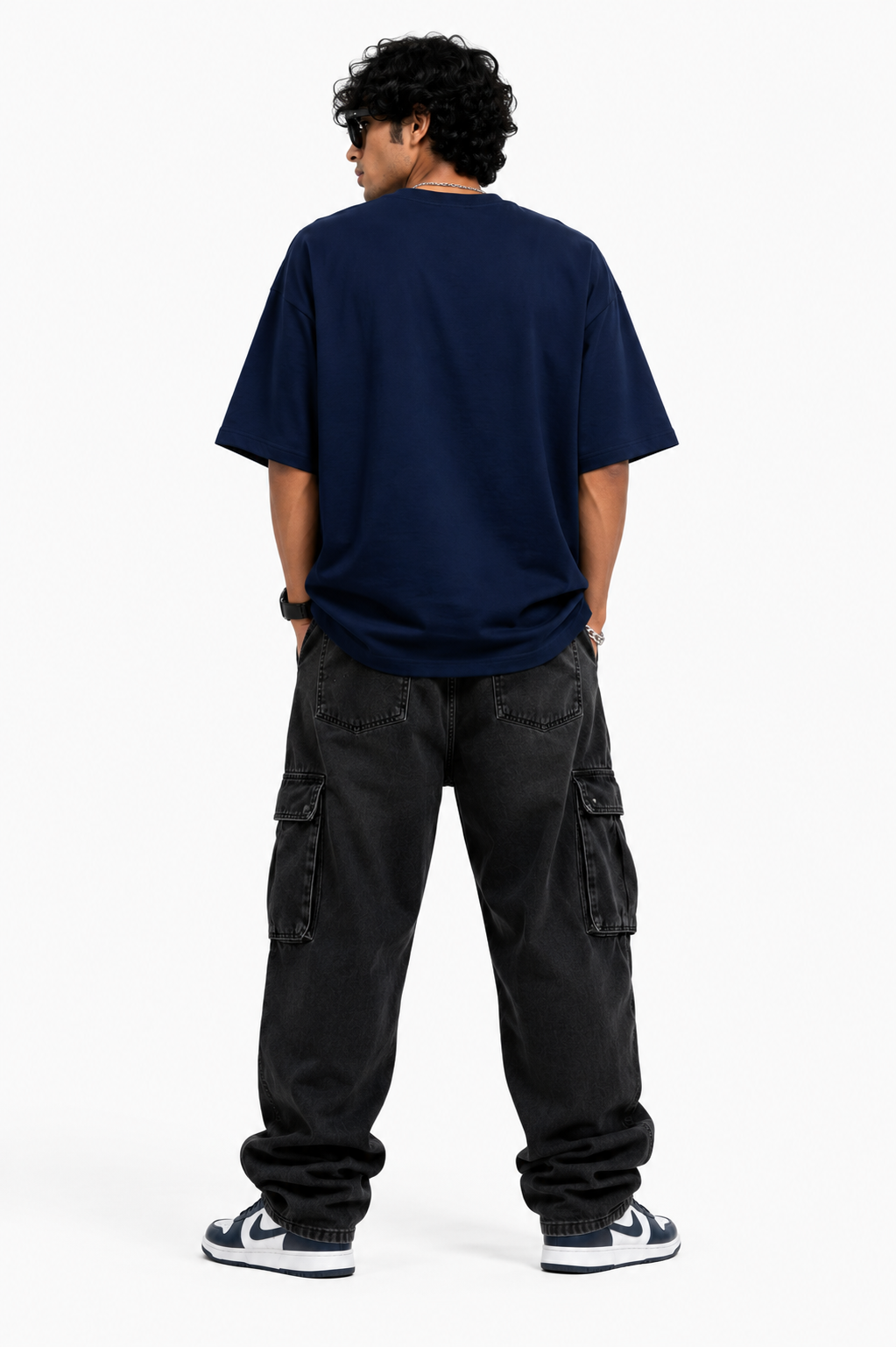 StitchVaults™ Stay Focused Ganpati Oversized Graphic T-Shirt