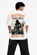StitchVaults™ Destroy Your Limits Oversized Graphic T-Shirt
