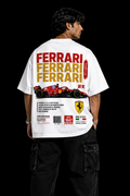 StitchVaults™ Ferrari Racing Legacy Oversized T-Shirt – Formula Performance Edition