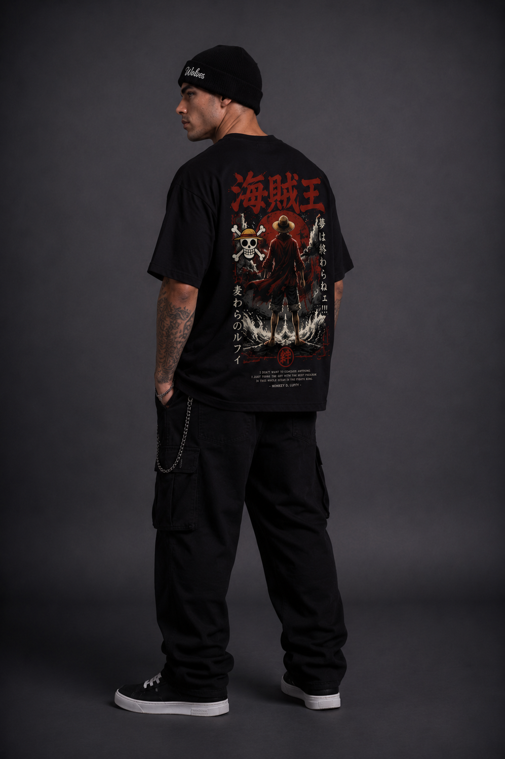 ® KING OF THE PIRATES™ Oversized Anime Streetwear Tee – Black Edition