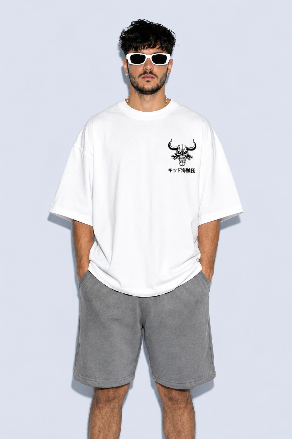 StitchVaults™ Kaido Thunder Emperor Oversized Anime T-Shirt for Men