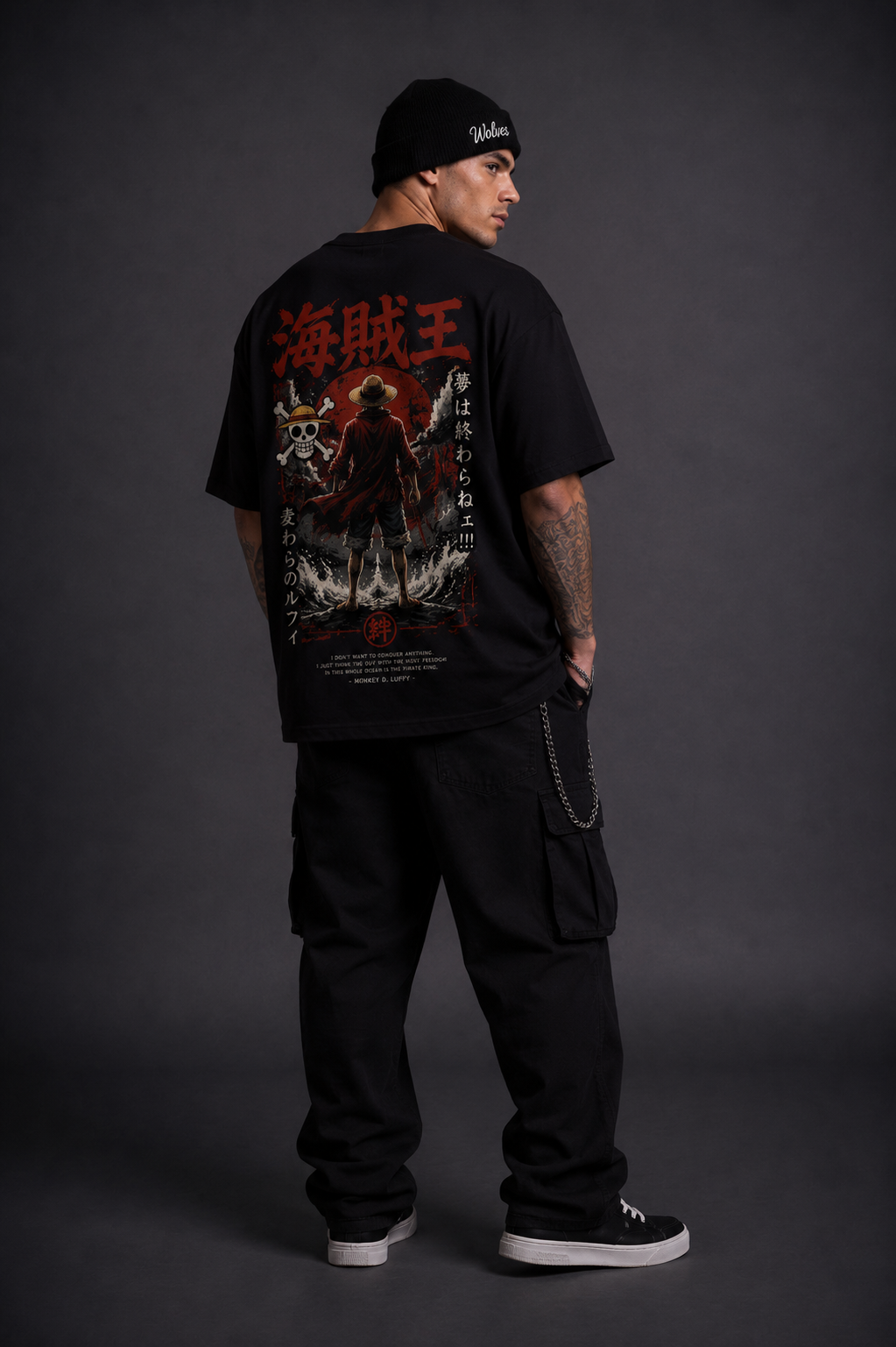 ® KING OF THE PIRATES™ Oversized Anime Streetwear Tee – Black Edition