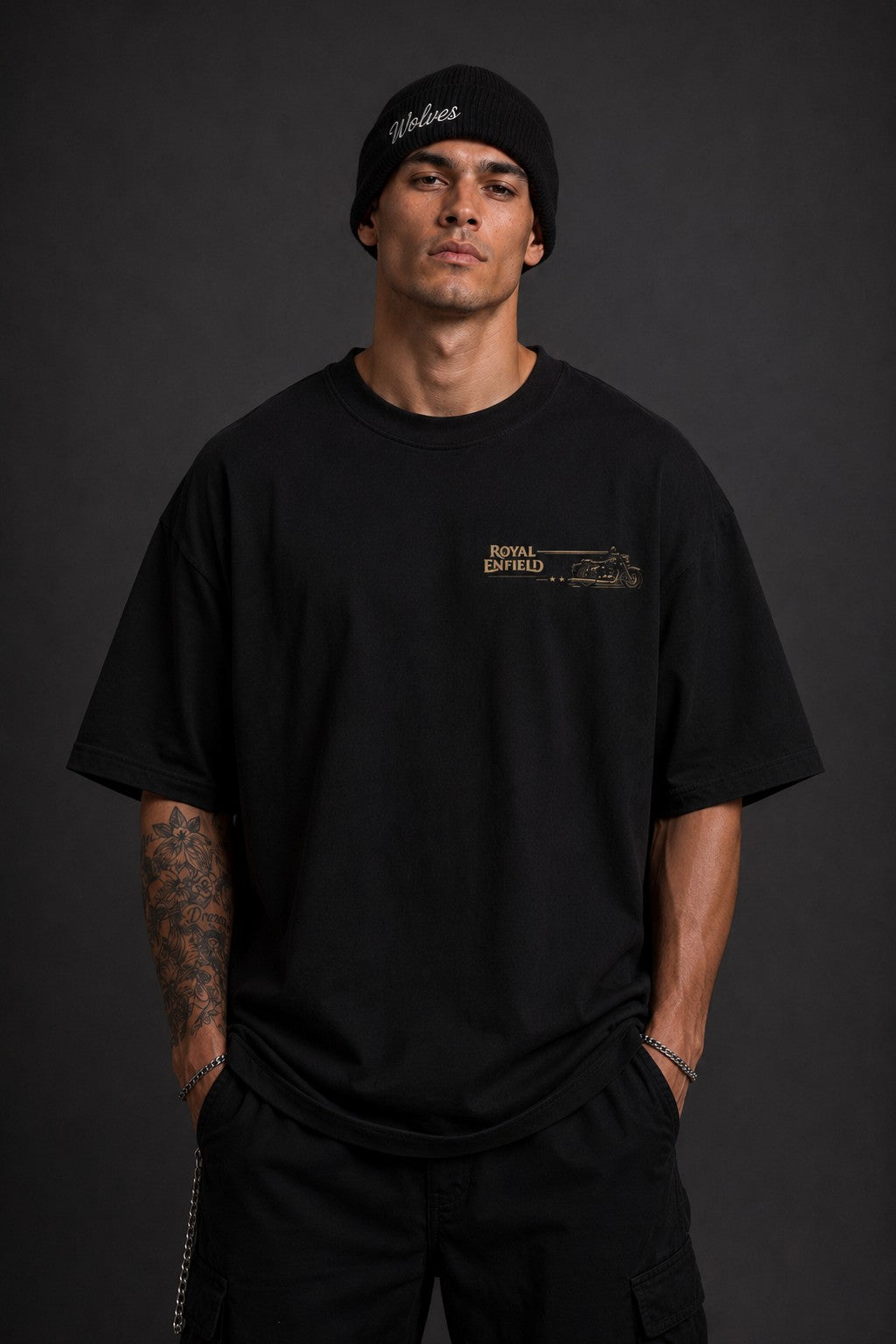StitchVaults™ Royal Enfield Legacy Rider Oversized T-Shirt for Men