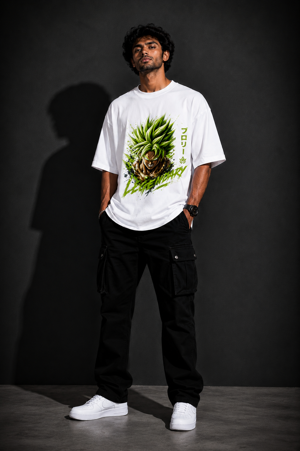 StitchVaults™ Legendary Saiyan Anime Oversized T-Shirt for Men