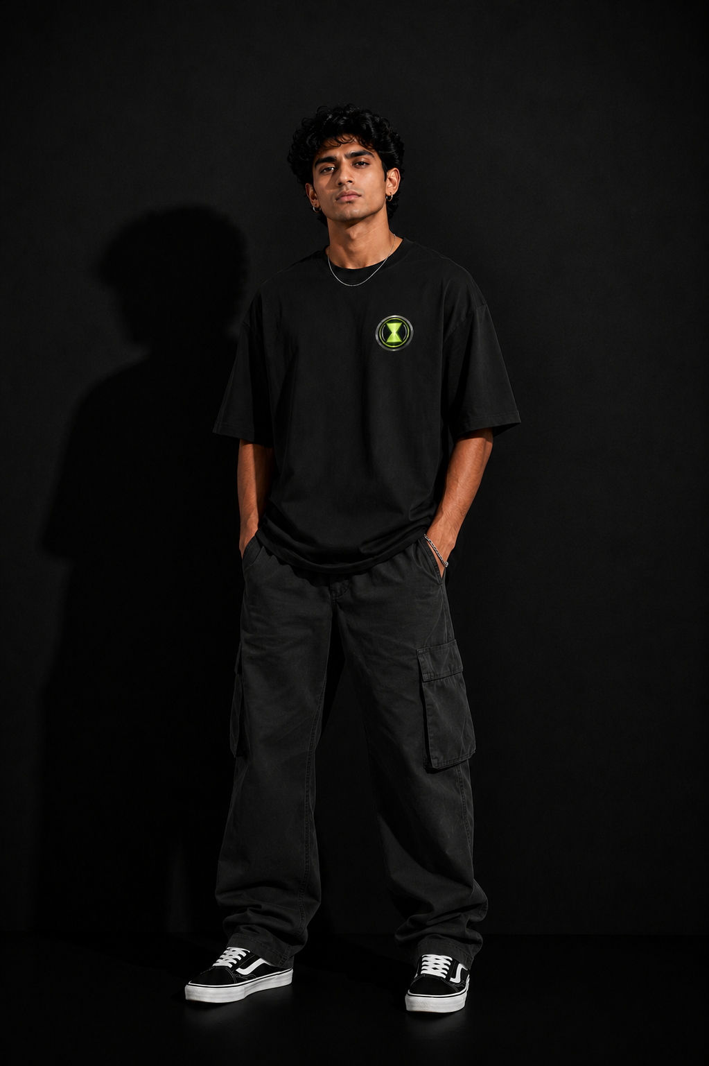 StitchVaults™ Crystal Force Oversized Graphic T-Shirt – Alien Warrior Edition