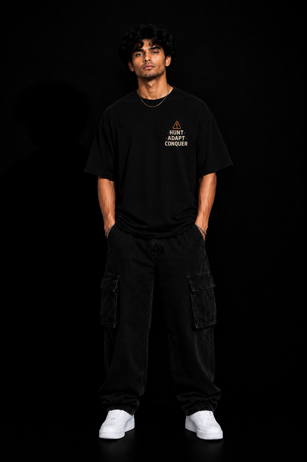 StitchVaults™ Hunter Instinct Oversized Graphic T-Shirt for Men