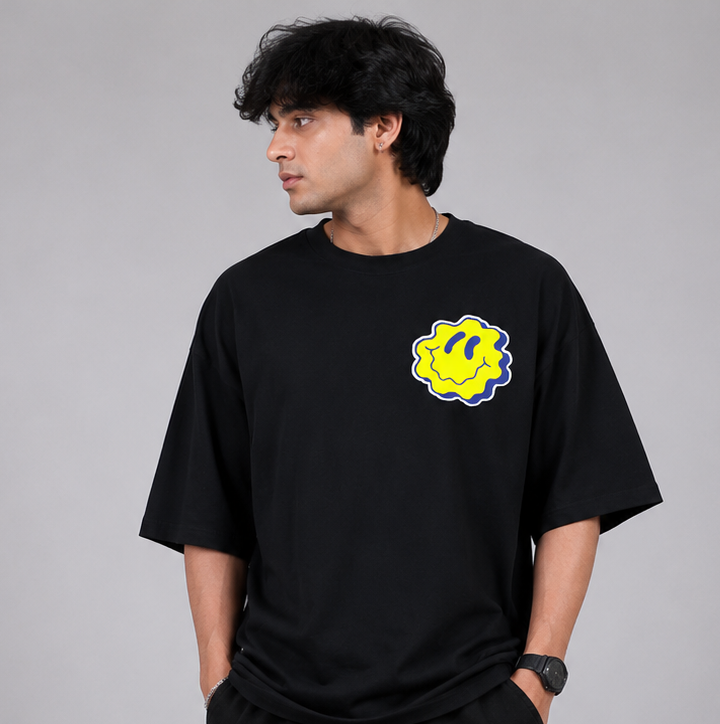 StitchVaults™ Dream High Astronaut Oversized Graphic T-Shirt for Men