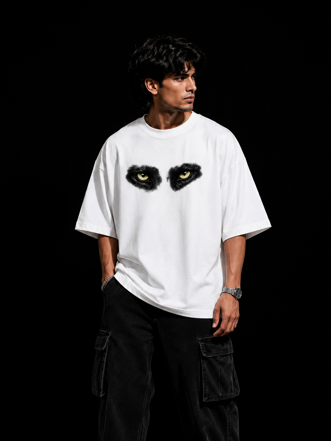 StitchVaults™ Wild Hits Oversized Panther Graphic T-Shirt – Untamed Edition