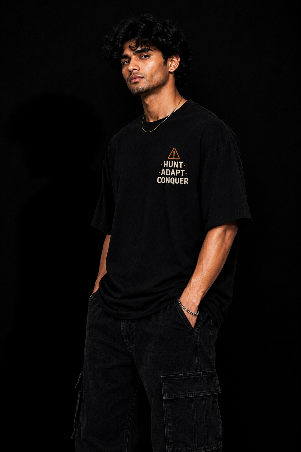 StitchVaults™ Hunter Instinct Oversized Graphic T-Shirt for Men