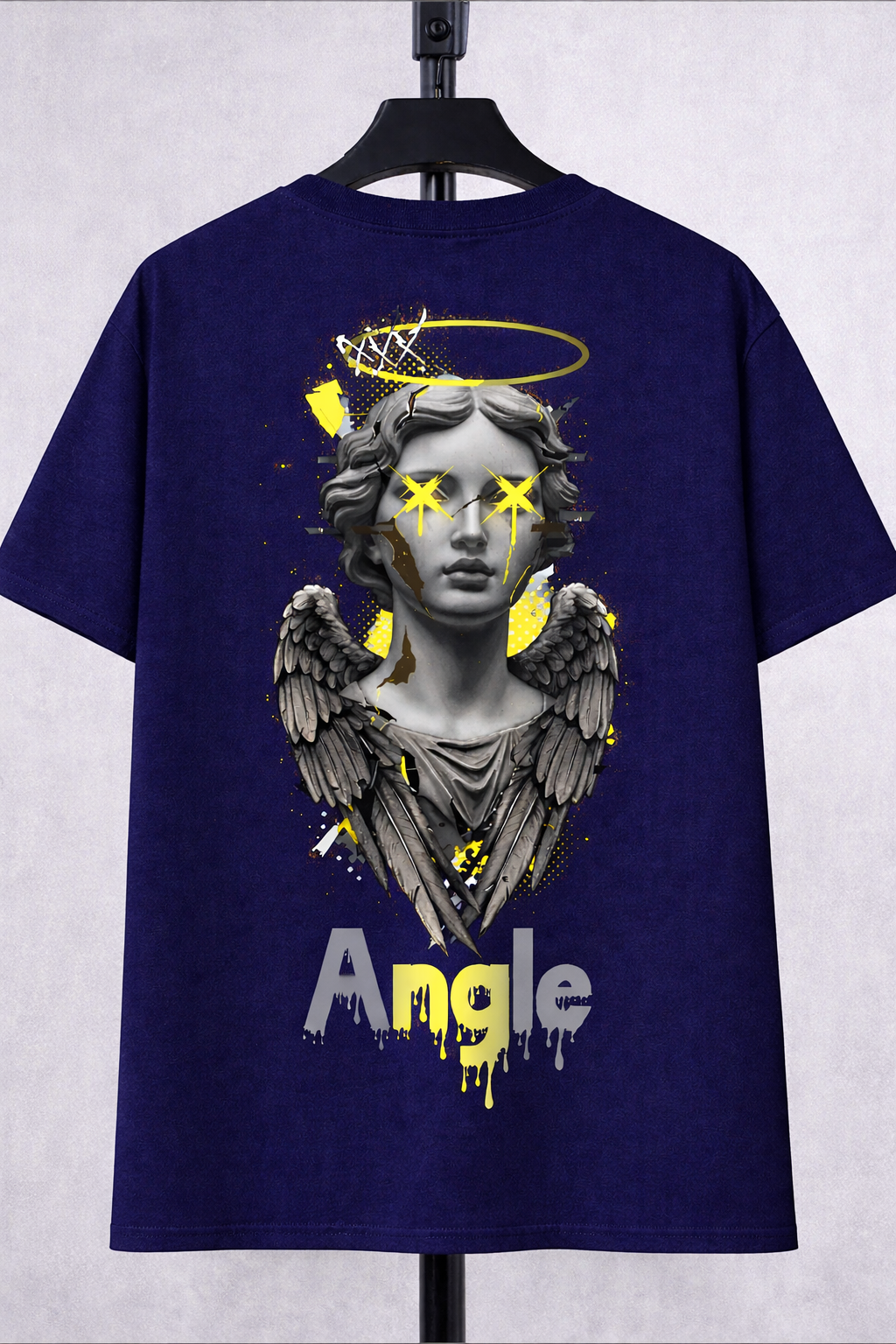 Angel Graphic T-Shirt | Artistic Streetwear Tee with Winged Statue Design