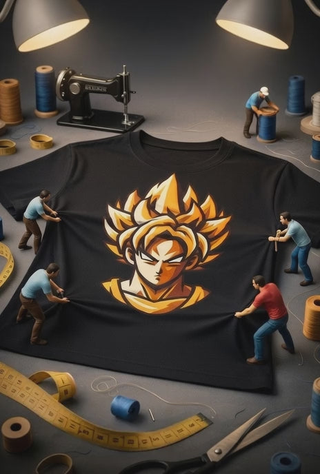 Anime Power Graphic T-Shirt – Warrior Energy Streetwear Tee for Men