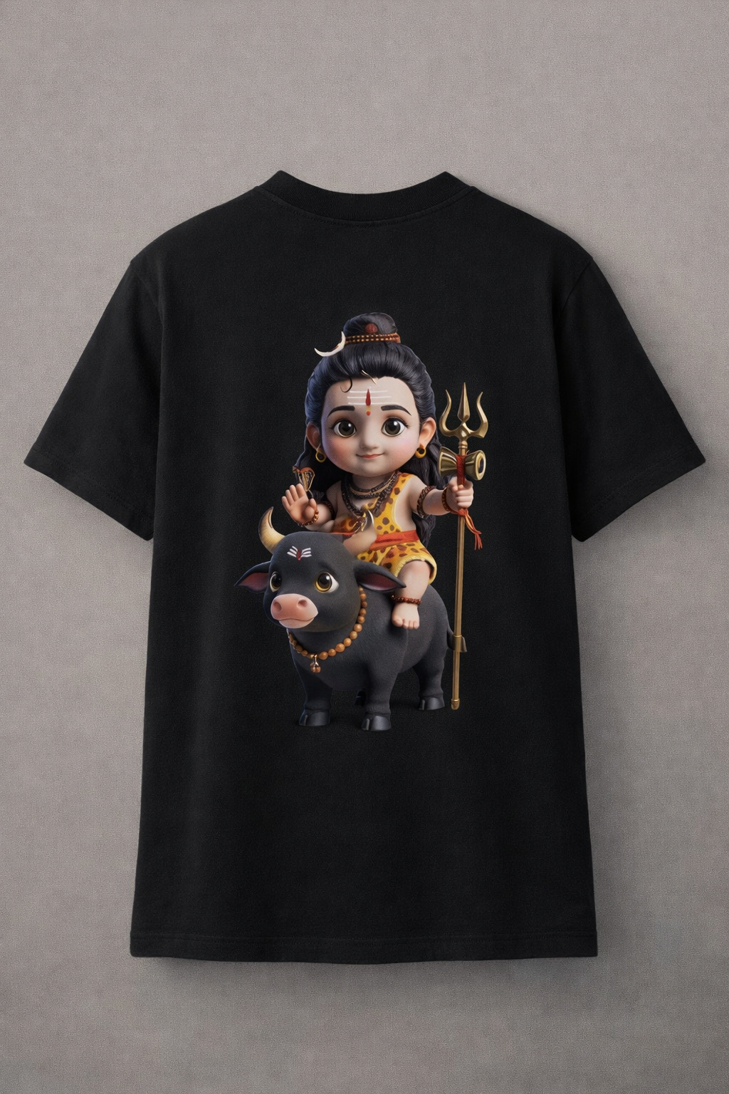 Baby Shiva Graphic T-Shirt – Cute Bal Shiv Cartoon Tee for Men & Women