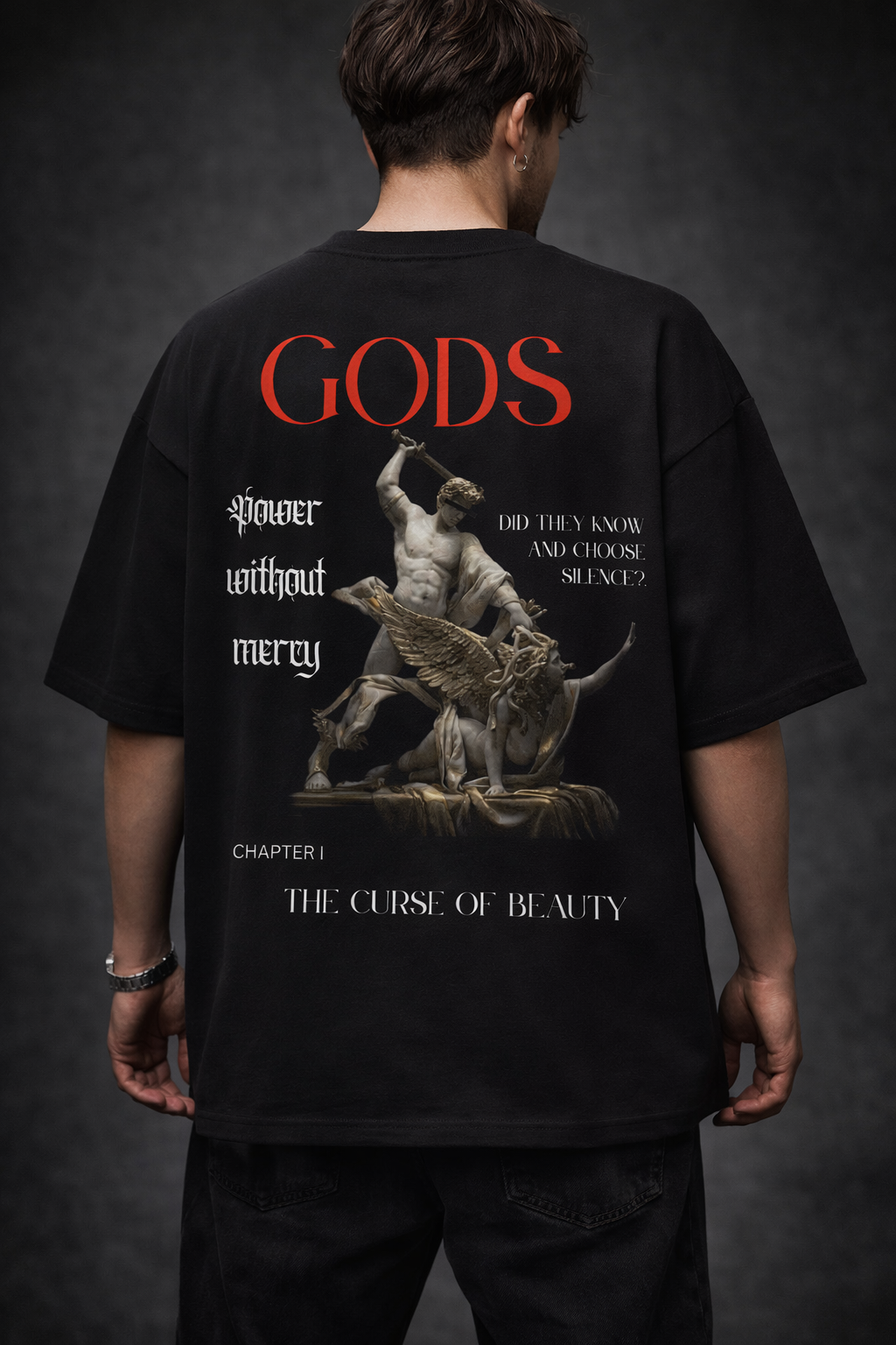 Gods: The Curse of Beauty  Oversized Graphic T-Shirt
