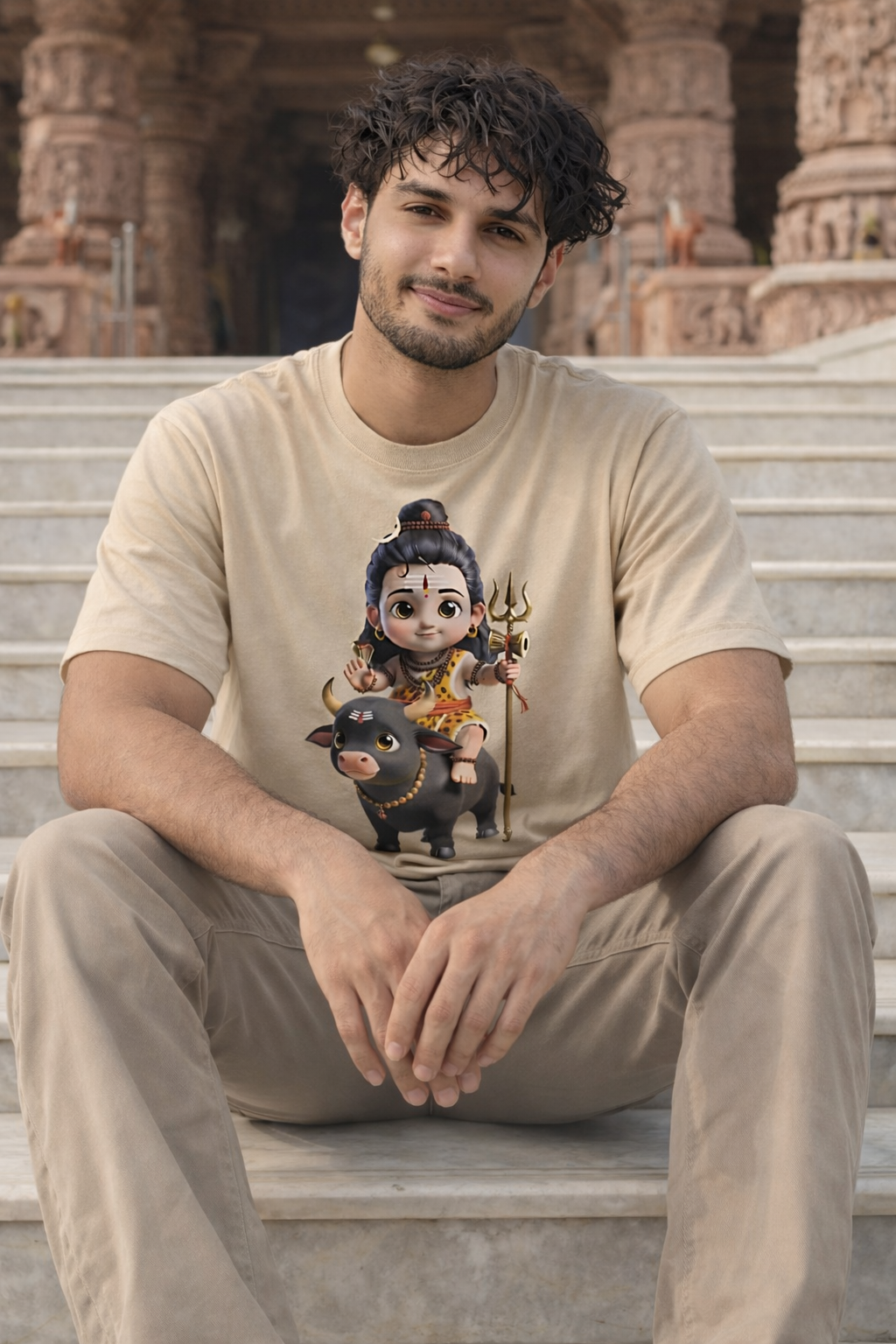 Baby Shiva Graphic T-Shirt – Cute Bal Shiv Cartoon Tee for Men & Women