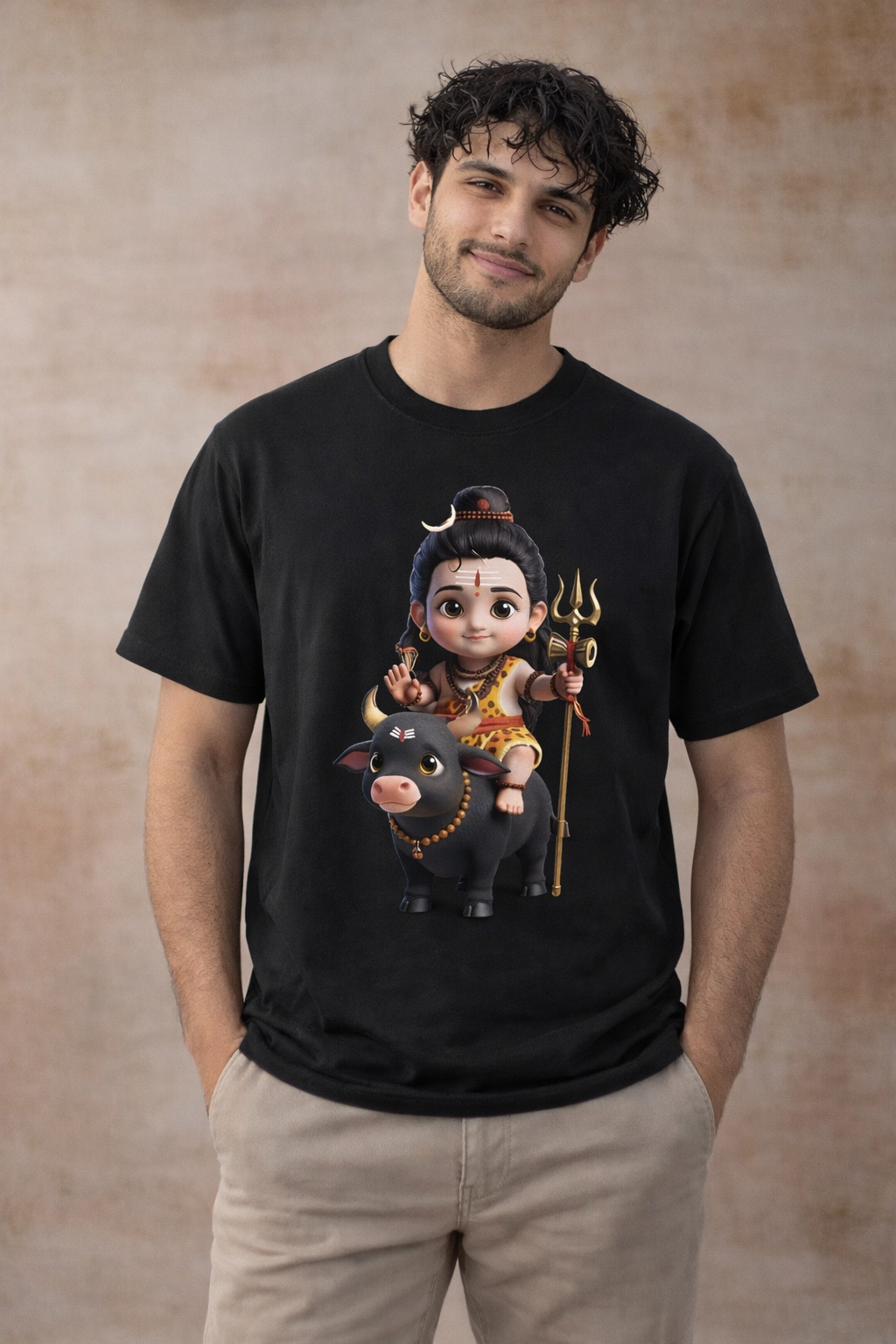 Baby Shiva Graphic T-Shirt – Cute Bal Shiv Cartoon Tee for Men & Women