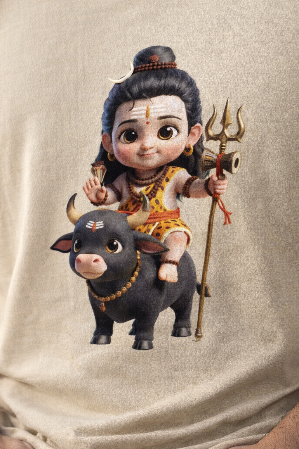 Baby Shiva Graphic T-Shirt – Cute Bal Shiv Cartoon Tee for Men & Women