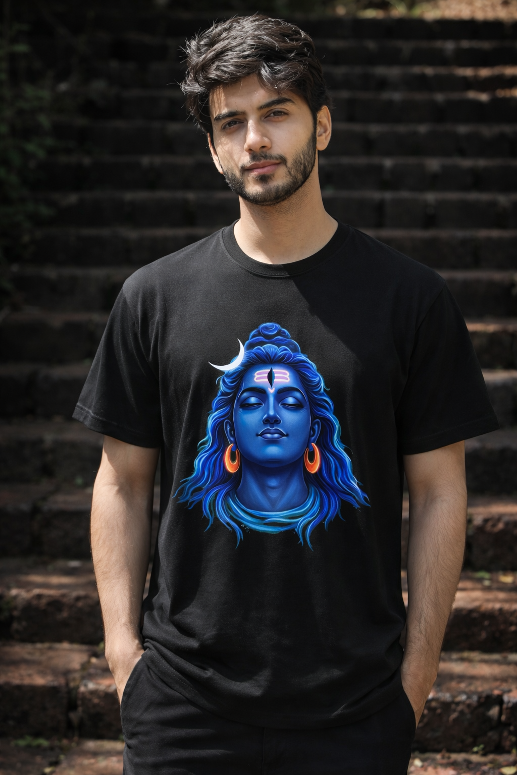 Lord Shiva Graphic T-Shirt – Shivji Spiritual Streetwear Tee for Men