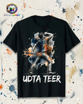 Udta teer t-shirt with bold desi sarcasm graphic print on premium cotton fabric